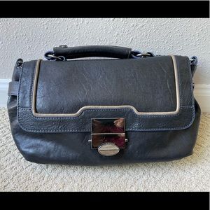 Treesje Convertible Black Leather 'Jackson' Shoulder Bag